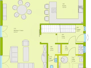 Fertighaus City 4 von massa haus Ausbauhaus ab 101999€, Stadtvilla Grundriss 1