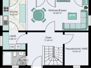 Fertighaus Family 2 von STREIF Haus, Stadtvilla Grundriss 2
