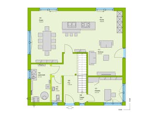 Fertighaus City 13 von massa haus Ausbauhaus ab 123999€, Stadtvilla Grundriss 1