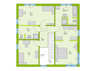 Fertighaus City 13 von massa haus Ausbauhaus ab 123999€, Stadtvilla Grundriss 2