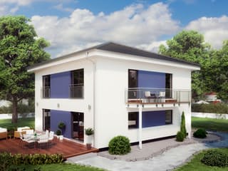 Fertighaus City 4 von massa haus Ausbauhaus ab 101999€, Stadtvilla Außenansicht 1