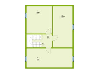 Fertighaus City 6 von massa haus Ausbauhaus ab 132999€, Stadtvilla Grundriss 3