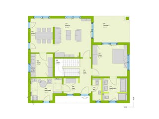 Fertighaus City 7 von massa haus Ausbauhaus ab 154999€, Stadtvilla Grundriss 1