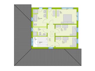 Fertighaus City 8 von massa haus Ausbauhaus ab 155999€, Stadtvilla Grundriss 2