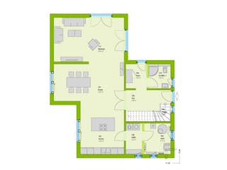 Fertighaus City 9 von massa haus Ausbauhaus ab 136999€, Stadtvilla Grundriss 1