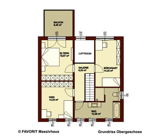 Massivhaus Citylife 143 von Favorit Massivhaus Schlüsselfertig ab 344150€, Stadtvilla Grundriss 2