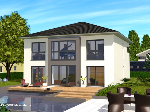 Massivhaus Citylife 178 von FAVORIT Massivhaus Schlüsselfertig ab 453020€, Stadtvilla Außenansicht 1 Massivhaus Citylife 178 von FAVORIT Massivhaus Schlüsselfertig ab 453020€, Stadtvilla Außenansicht 1
