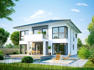 Fertighaus CityLife 600 von WeberHaus Schlüsselfertig ab 332326€, Stadtvilla Außenansicht 1