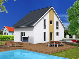 Fertighaus Classic 117 von DIG-Haus Vertriebs Schlüsselfertig ab 220500€, Satteldach-Klassiker Außenansicht 1