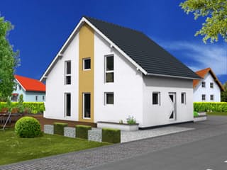 Fertighaus Classic 117 von DIG-Haus Vertriebs Schlüsselfertig ab 220500€, Satteldach-Klassiker Außenansicht 2