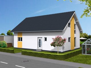 Fertighaus Classic 156 von DIG-Haus Vertriebs Schlüsselfertig ab 245000€, Satteldach-Klassiker Außenansicht 2