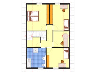 Fertighaus Classic 156 von DIG-Haus Vertriebs Schlüsselfertig ab 245000€, Satteldach-Klassiker Grundriss 1