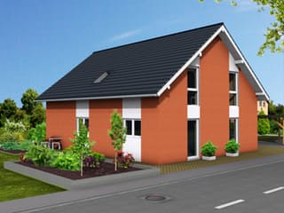 Fertighaus Classic 157 von DIG-Haus Vertriebs Schlüsselfertig ab 271000€, Satteldach-Klassiker Außenansicht 2