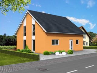 Fertighaus Classic 160 von DIG-Haus Vertriebs Schlüsselfertig ab 273000€, Satteldach-Klassiker Außenansicht 1