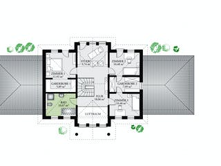 Fertighaus Classic 244 von Danwood - Österreich Schlüsselfertig ab 392100€, Stadtvilla Grundriss 1