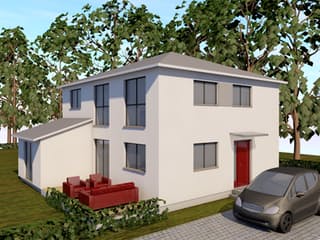 Fertighaus Clemensberg von Becker 360 Schlüsselfertig ab 292900€, Stadtvilla Außenansicht 1