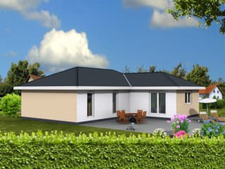 Fertighaus Comfort 108 von DIG-Haus Vertriebs Schlüsselfertig ab 189000€, Bungalow Außenansicht 2