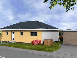 Fertighaus Comfort 121 von DIG-Haus Vertriebs Schlüsselfertig ab 202000€, Bungalow Außenansicht 2