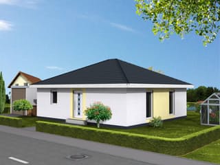 Fertighaus Comfort 81 von DIG-Haus Vertriebs Schlüsselfertig ab 155000€, Satteldach-Klassiker Außenansicht 1