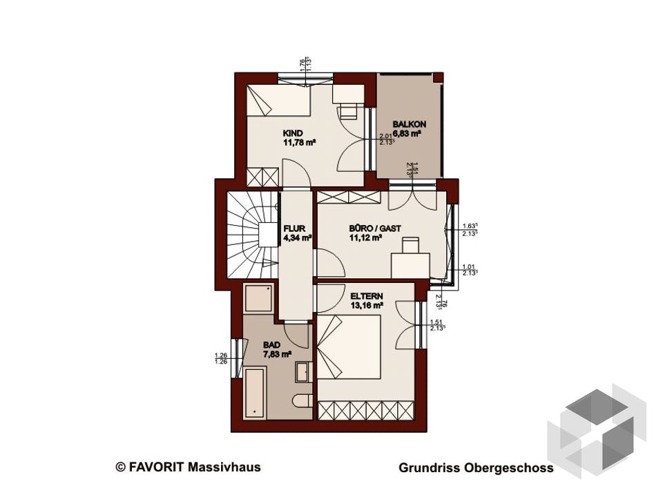 Concept Design 108 von Favorit Massivhaus Grundriss