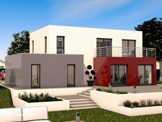 Massivhaus Concept Design 162 von FAVORIT Massivhaus, Cubushaus Außenansicht 1