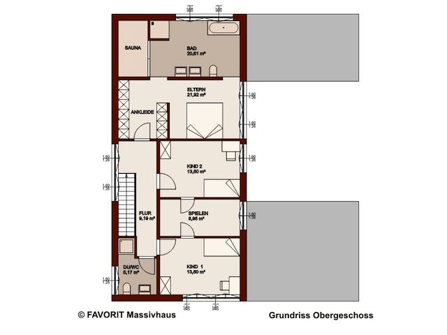 Massivhaus Concept Design 198 von FAVORIT Massivhaus Schlüsselfertig ab 497270€, Cubushaus Grundriss 2
