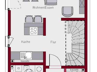 Massivhaus Concept 2.0 D von Ein SteinHaus Ausbauhaus ab 177990€, Satteldach-Klassiker Grundriss 1