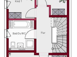 Massivhaus Concept 2.0 D von Ein SteinHaus Ausbauhaus ab 177990€, Satteldach-Klassiker Grundriss 2