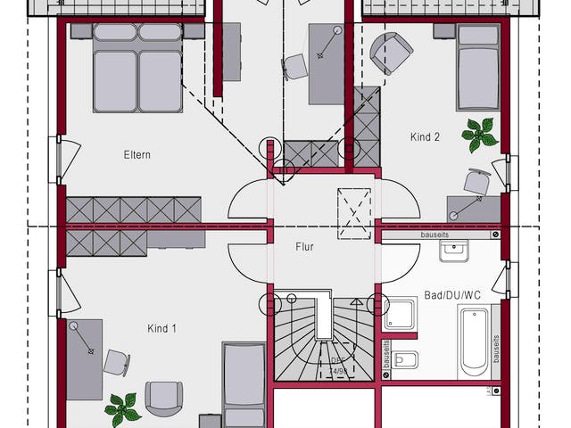 Massivhaus Concept 11.0 von Ein SteinHaus Ausbauhaus ab 155990€, Satteldach-Klassiker Grundriss 2