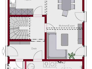 Massivhaus Concept 1.2 von Ein SteinHaus Ausbauhaus ab 131990€, Satteldach-Klassiker Grundriss 1