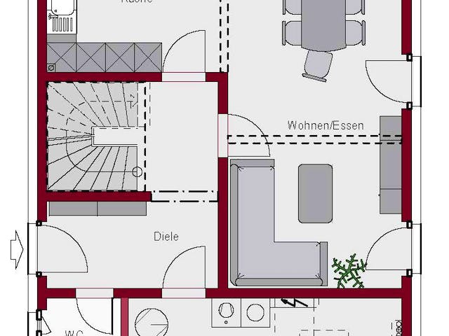 Massivhaus Concept 1.2 von Ein SteinHaus Ausbauhaus ab 131990€, Satteldach-Klassiker Grundriss 1