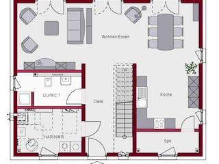 Massivhaus Concept 15.0 S von Ein SteinHaus Ausbauhaus ab 184990€, Cubushaus Grundriss 1