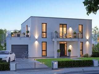 Massivhaus Concept 16.0 S von Ein SteinHaus Ausbauhaus ab 200990€, Cubushaus Außenansicht 1