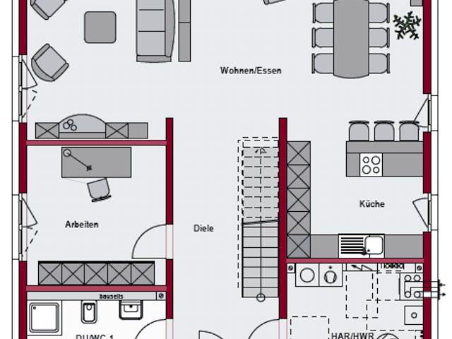 Massivhaus Concept 16.0 S von Ein SteinHaus Ausbauhaus ab 200990€, Cubushaus Grundriss 1