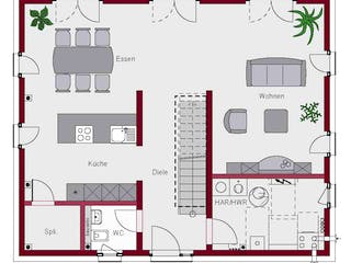 Massivhaus Concept 3.0 S von Ein SteinHaus Ausbauhaus ab 164990€, Stadtvilla Grundriss 1