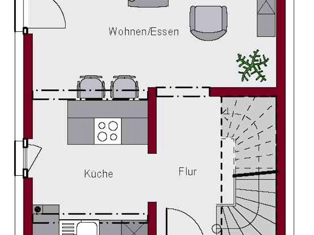 Massivhaus Concept 4.0 D von Ein SteinHaus Ausbauhaus ab 141990€, Satteldach-Klassiker Grundriss 1