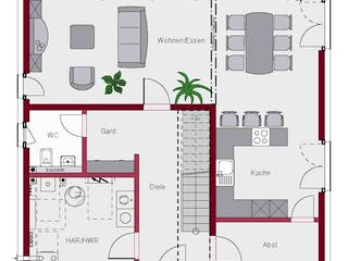Massivhaus Concept 4.0 S von Ein SteinHaus Ausbauhaus ab 199990€, Cubushaus Grundriss 1