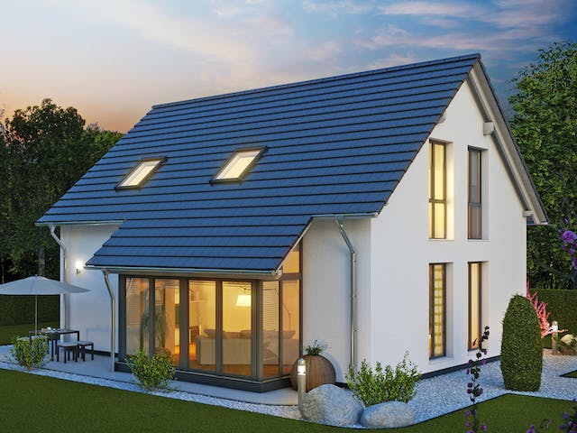 Massivhaus Concept 4.1 von Ein SteinHaus Ausbauhaus ab 142990€, Satteldach-Klassiker Außenansicht 1