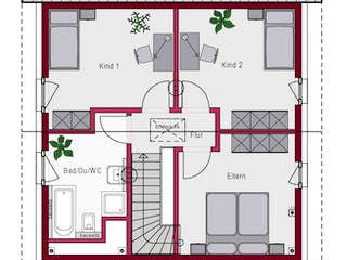 Massivhaus Concept 5.0 von Ein SteinHaus Ausbauhaus ab 129990€, Satteldach-Klassiker Grundriss 2