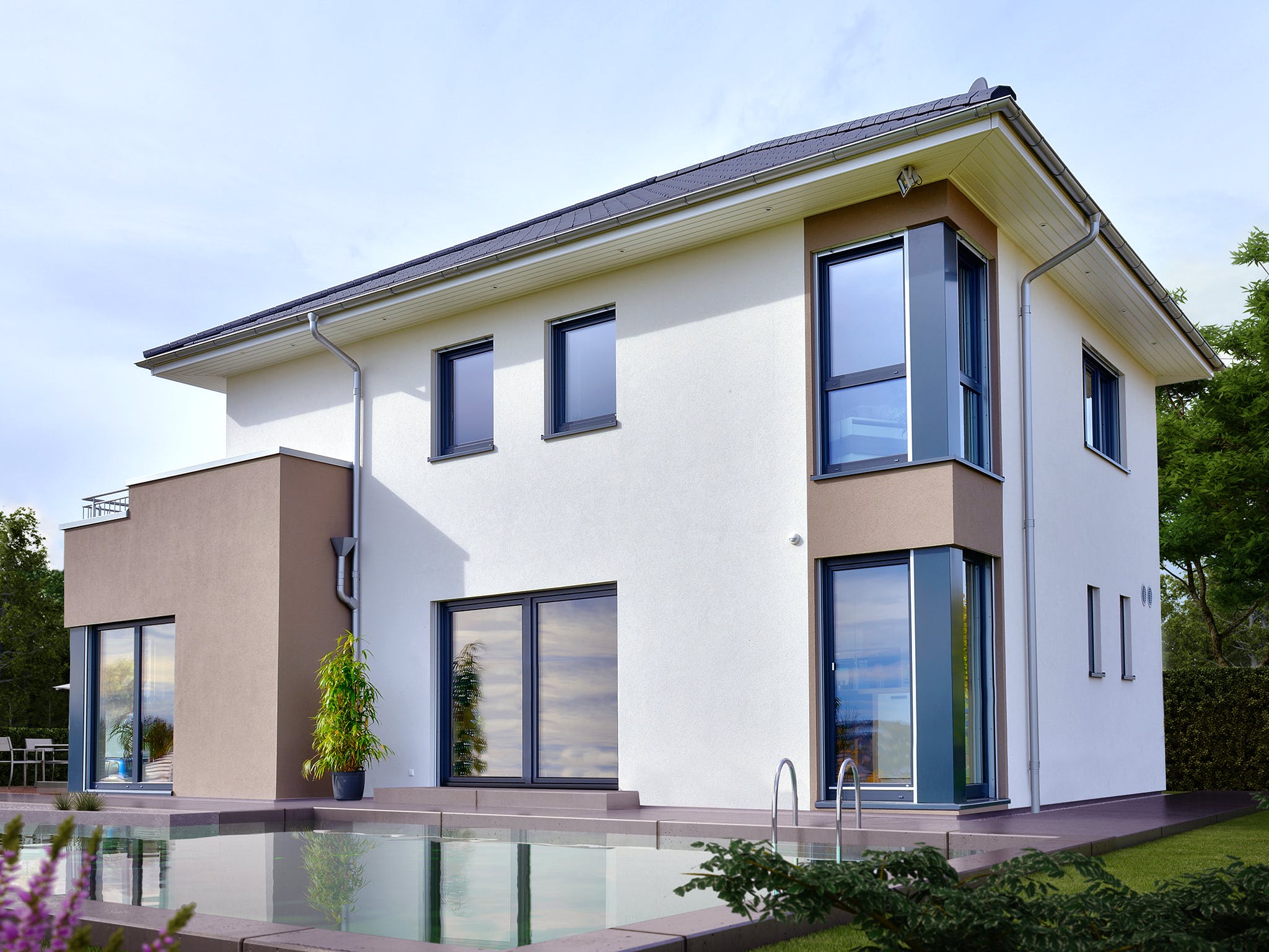 Fertighaus CONCEPT-M 145 Zweibrücken von Bien-Zenker Schlüsselfertig ab 398852€, Stadtvilla Außenansicht 2