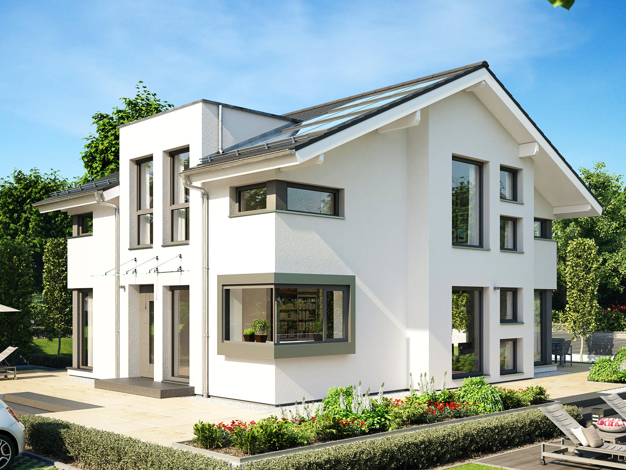 Fertighaus CONCEPT-M 152 Pfullingen von Bien-Zenker Schlüsselfertig ab 416739€, Satteldach-Klassiker Außenansicht 1