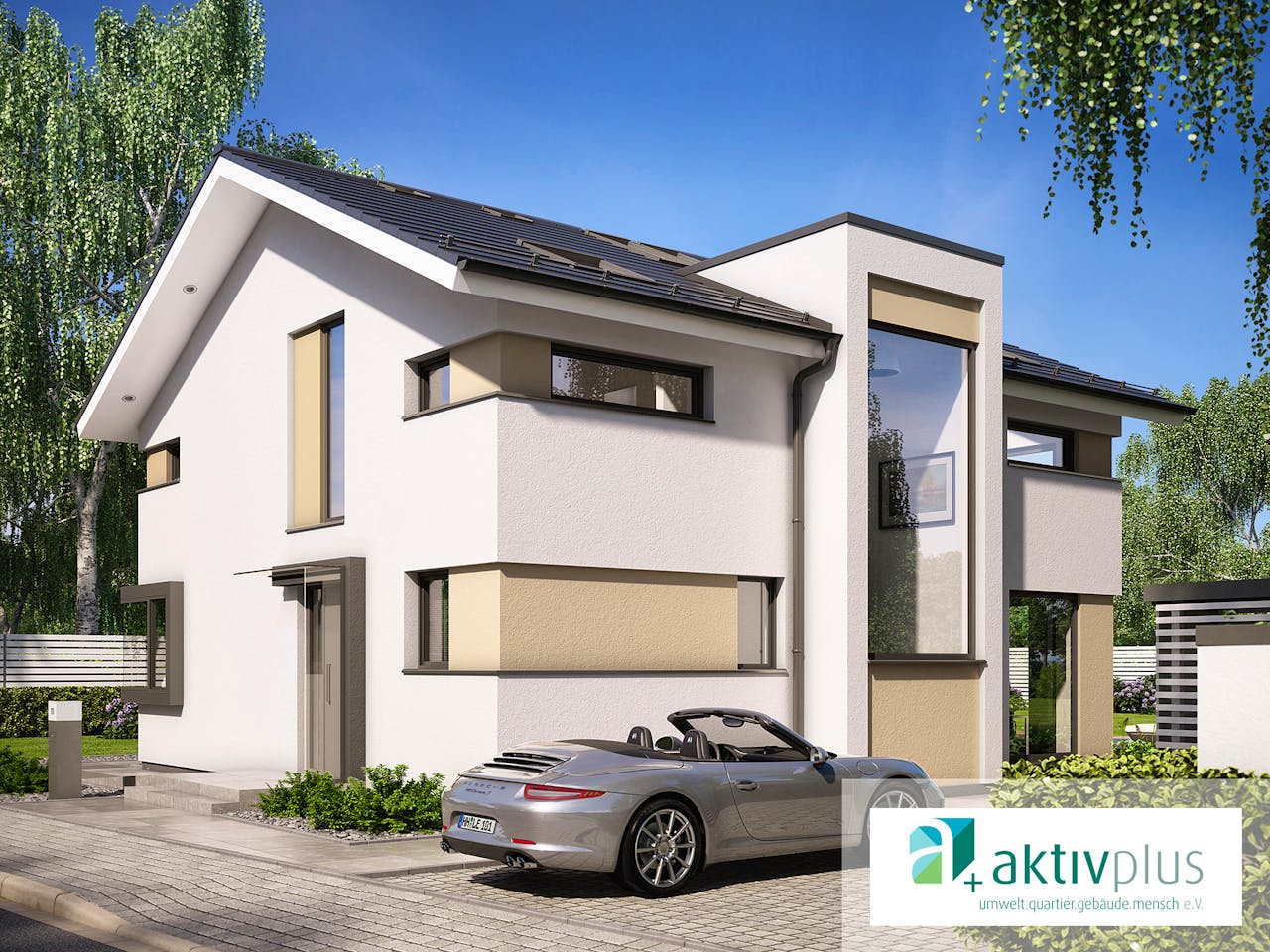 Fertighaus CONCEPT-M 153 Stuttgart von Bien-Zenker Schlüsselfertig ab 836663€, Satteldach-Klassiker Außenansicht 1