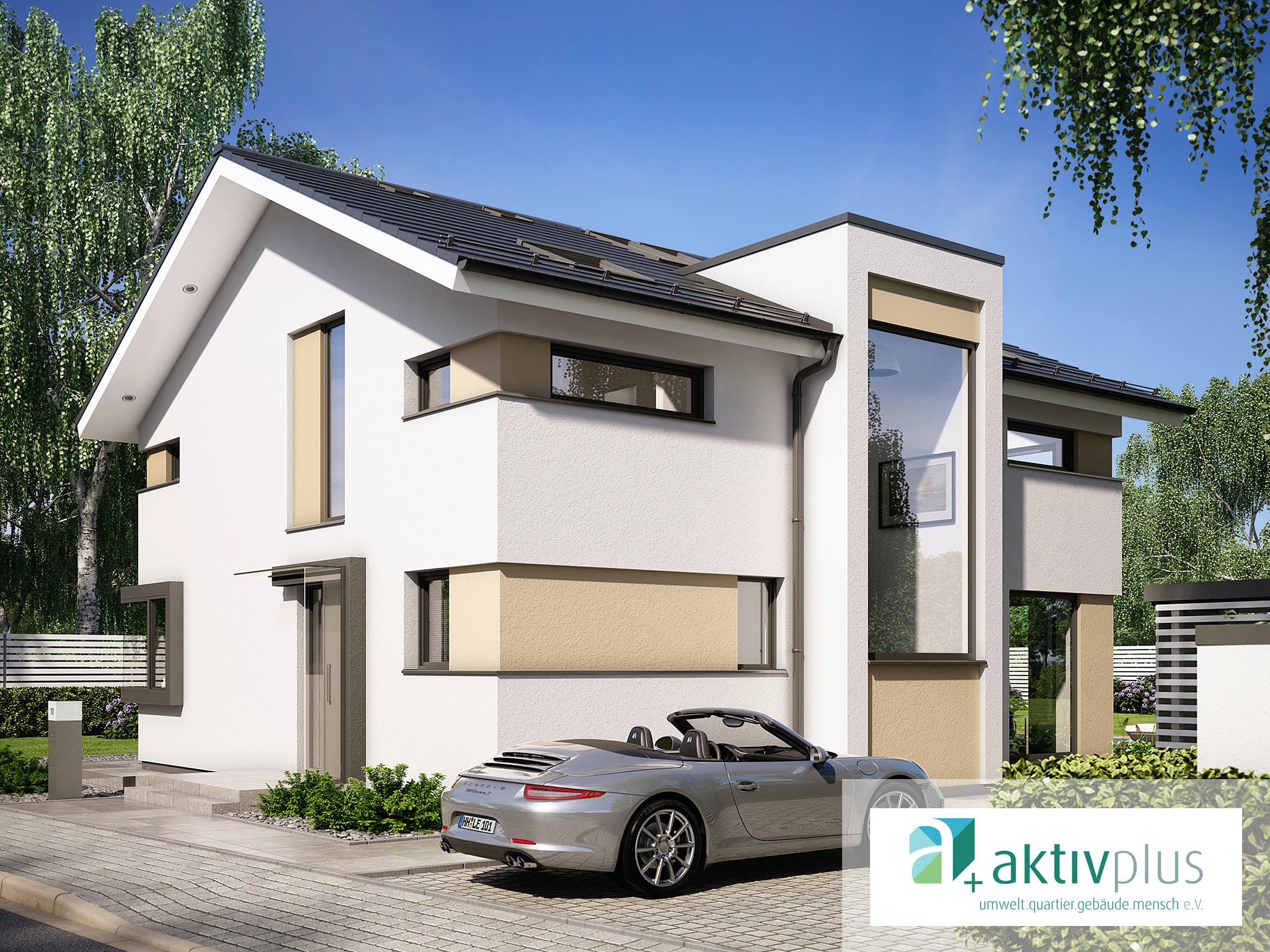 Fertighaus CONCEPT-M 153 Stuttgart von Bien-Zenker Schlüsselfertig ab 745266€, Satteldach-Klassiker Außenansicht 1