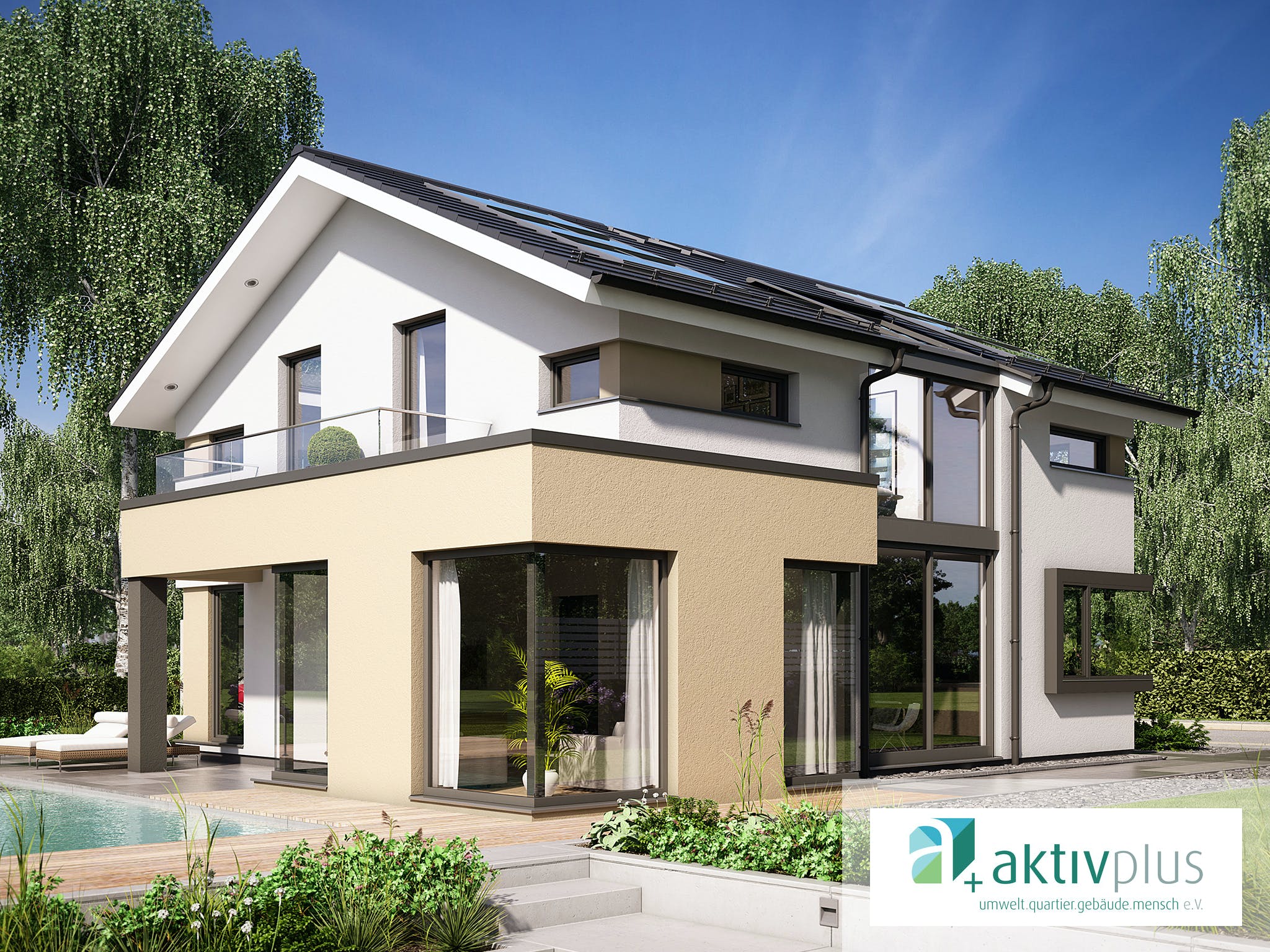 Fertighaus CONCEPT-M 153 Stuttgart von Bien-Zenker Schlüsselfertig ab 745266€, Satteldach-Klassiker Außenansicht 2