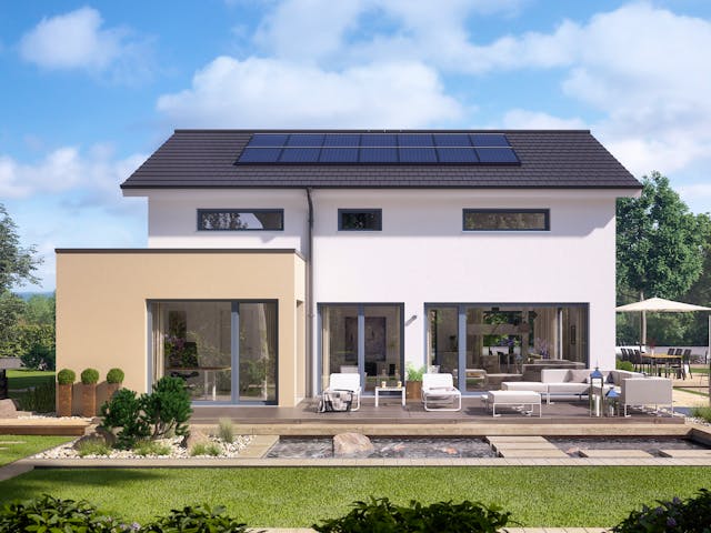 Fertighaus CONCEPT-M 155 Leipzig von Bien-Zenker Schlüsselfertig ab 590076€, Satteldach-Klassiker Außenansicht 2