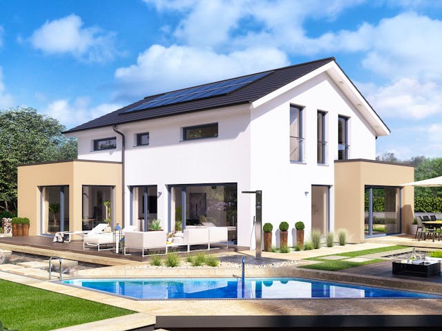 Fertighaus CONCEPT-M 155 Leipzig von Bien-Zenker Schlüsselfertig ab 590076€, Satteldach-Klassiker Außenansicht 3