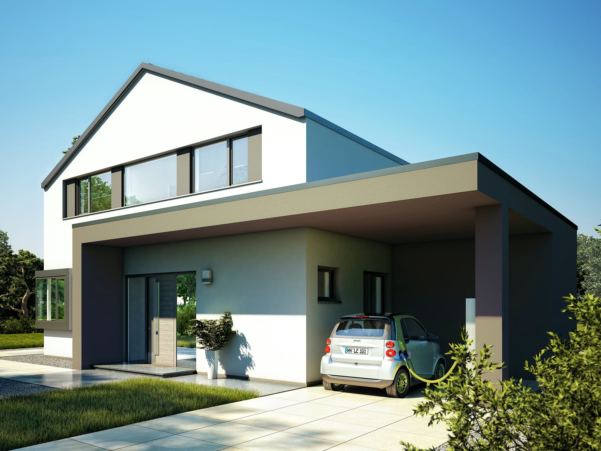 Fertighaus CONCEPT-M 172 Köln von Bien-Zenker Schlüsselfertig ab 630540€, Satteldach-Klassiker Außenansicht 1