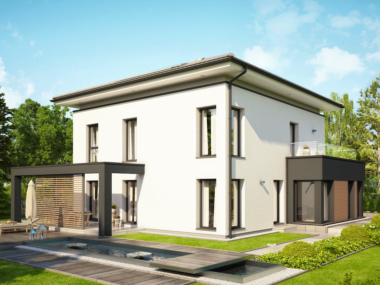 Fertighaus CONCEPT-M 193 Potsdam von Bien-Zenker Schlüsselfertig ab 718368€, Stadtvilla Außenansicht 1