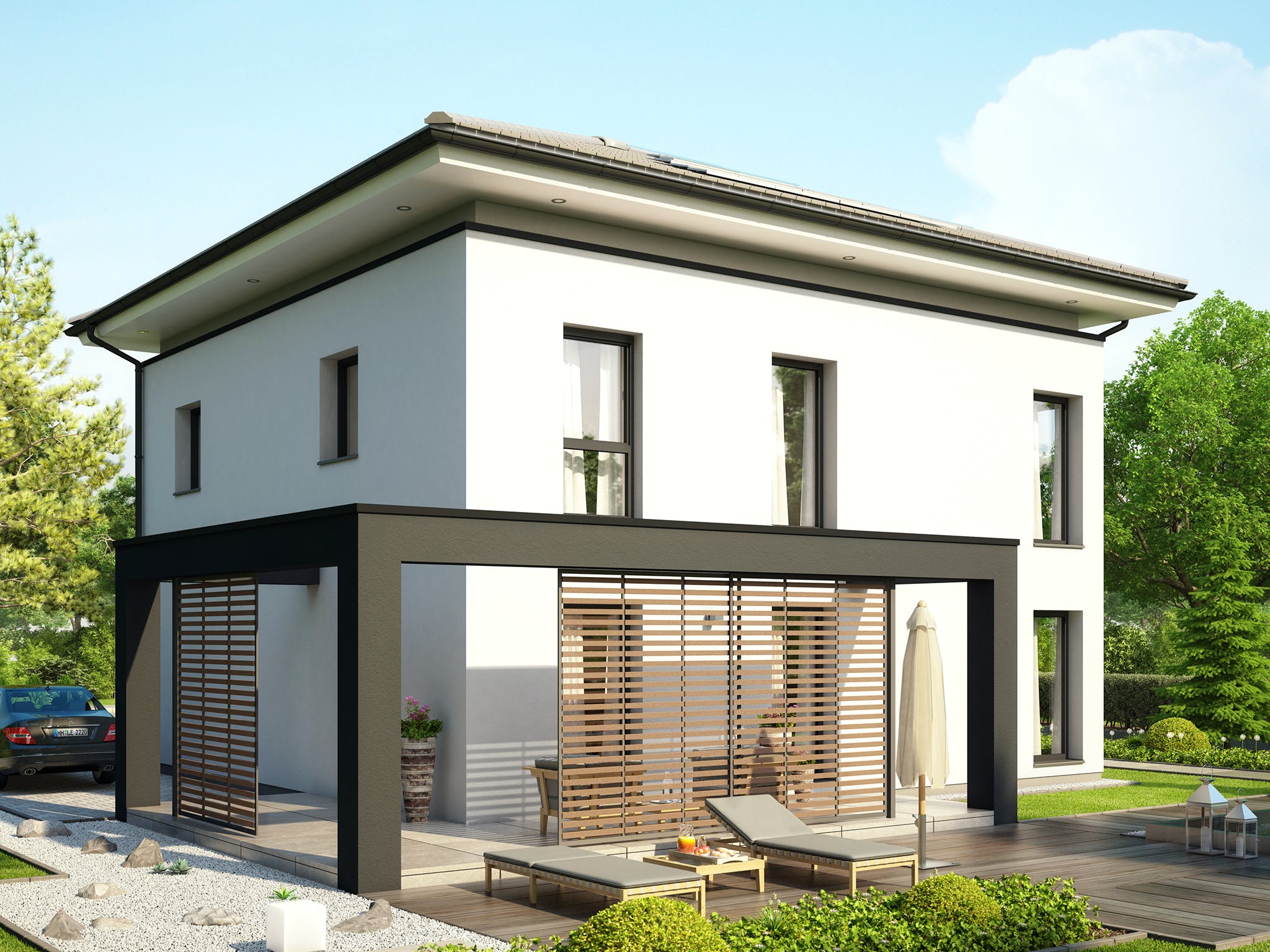 Fertighaus CONCEPT-M 193 Potsdam von Bien-Zenker Schlüsselfertig ab 603029€, Stadtvilla Außenansicht 2