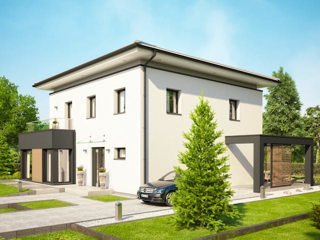 Fertighaus CONCEPT-M 193 Potsdam von Bien-Zenker Schlüsselfertig ab 718368€, Stadtvilla Außenansicht 4